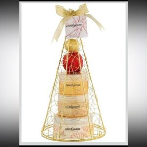 Candy Cane Bath Set - Gold and Red